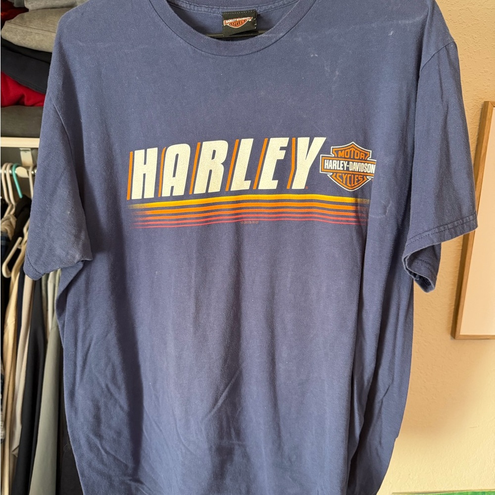 Harley-Davidson Navy Tee with Bold Logo